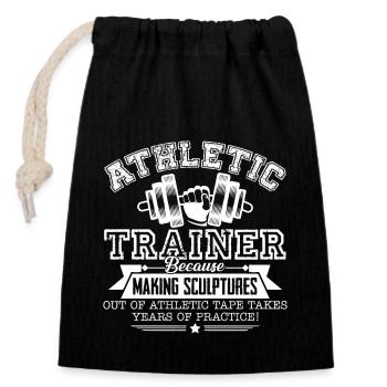 Athletic Trainer Athletic Trainer Job - Closable cotton gift bag (14x20cm) - black - Front