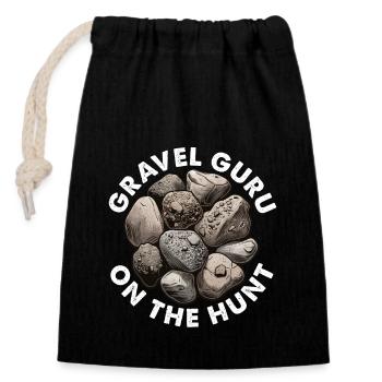 Rockhounding Gravel Guru On The Hunt Mineralogist - Verschließbarer Geschenkbeutel aus Baumwolle (14x20cm) - Schwarz - Vorne