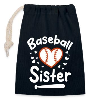 Baseball Sport Baseballspieler Pitcher Catcher USA - Verschließbarer Geschenkbeutel aus Baumwolle (14x20cm) - Navy - Vorne