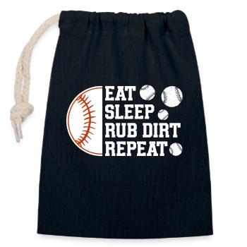 Baseball Sport Baseballspieler Pitcher Catcher USA - Verschließbarer Geschenkbeutel aus Baumwolle (14x20cm) - Navy - Vorne