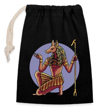 Hieroglyphen König Tut Ägyptische Mythologie - Verschließbarer Geschenkbeutel aus Baumwolle (14x20cm) - Schwarz - Vorne