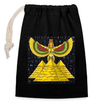 Hieroglyphen König Tut Ägyptische Mythologie - Verschließbarer Geschenkbeutel aus Baumwolle (14x20cm) - Schwarz - Vorne
