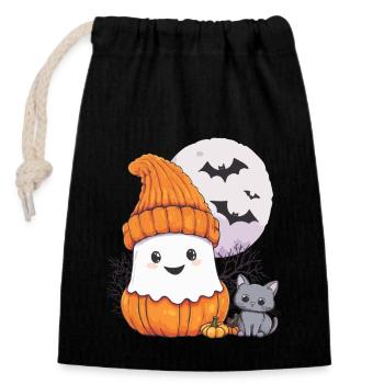 Halloween Geschenk Frauen Geist Männer Kinder Deko - Sac cadeau en coton avec cordon (14 x 20 cm) - noir - Devant