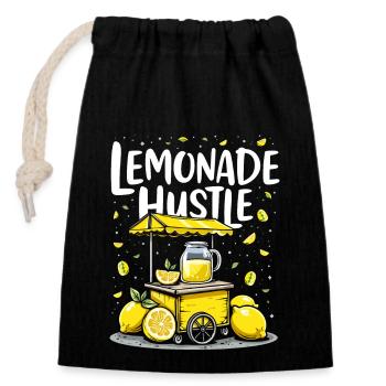 Vibrations rafraîchissantes de la limonade : parfait pour la limonade - Sac cadeau en coton avec cordon (14 x 20 cm) - noir - Devant