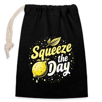 Vibrations rafraîchissantes de la limonade : parfait pour la limonade - Sac cadeau en coton avec cordon (14 x 20 cm) - noir - Devant