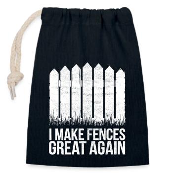 Zauninstallateur Zaunbauer Fence Installer - Verschließbarer Geschenkbeutel aus Baumwolle (14x20cm) - Navy - Vorne