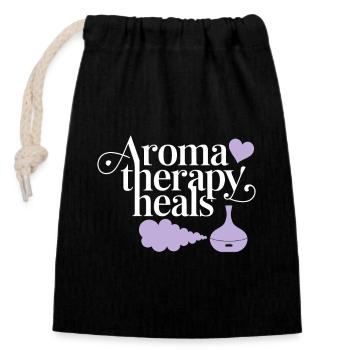 Embrace Aromatherapy For Holistic Healing And - Verschließbarer Geschenkbeutel aus Baumwolle (14x20cm) - Schwarz - Vorne