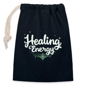 Nature Healing and Wellness Connection Through - Verschließbarer Geschenkbeutel aus Baumwolle (14x20cm) - Navy - Vorne