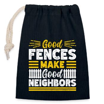 Zauninstallateur Zaunbauer Fence Installer - Verschließbarer Geschenkbeutel aus Baumwolle (14x20cm) - Navy - Vorne