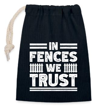 Zauninstallateur Zaunbauer Fence Installer - Verschließbarer Geschenkbeutel aus Baumwolle (14x20cm) - Navy - Vorne