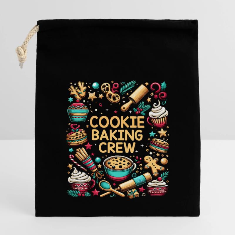 Cookie Baking Crew Konditorei Bäcker Bake Bäcker Verschließbarer Geschenkbeutel aus Baumwolle (14x20cm)