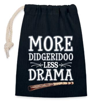 Didgeridoo Player Embracing Aboriginal Instrument - Closable cotton gift bag (14x20cm) - navy - Front