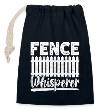 Zauninstallateur Zaunbauer Fence Installer - Verschließbarer Geschenkbeutel aus Baumwolle (14x20cm) - Navy - Vorne