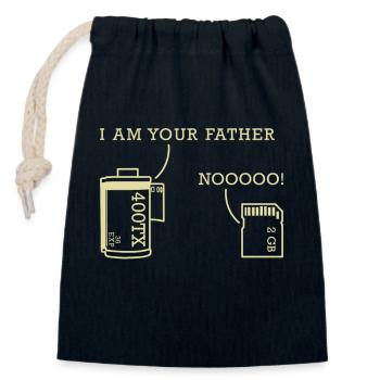 Camera Im Your Father Image Photography - Closable cotton gift bag (14x20cm) - navy - Front