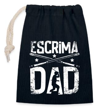 Father's day Escrima dad - Verschließbarer Geschenkbeutel aus Baumwolle (14x20cm) - Navy - Vorne