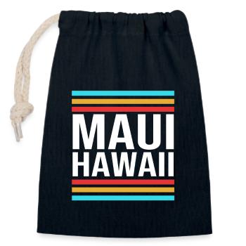 Maui Hawaii Hawaiian - Verschließbarer Geschenkbeutel aus Baumwolle (14x20cm) - Navy - Vorne