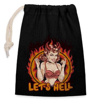American Pin Up Hell Halloween - Closable cotton gift bag (14x20cm) - black - Front
