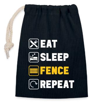 Zauninstallateur Zaunbauer Fence Installer - Verschließbarer Geschenkbeutel aus Baumwolle (14x20cm) - Navy - Vorne