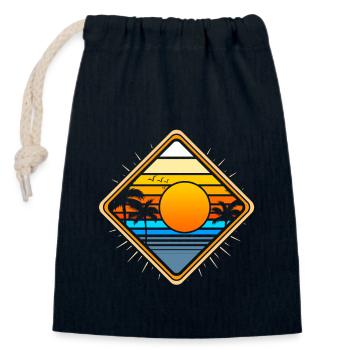 Maui Hawaii Hawaiian - Verschließbarer Geschenkbeutel aus Baumwolle (14x20cm) - Navy - Vorne