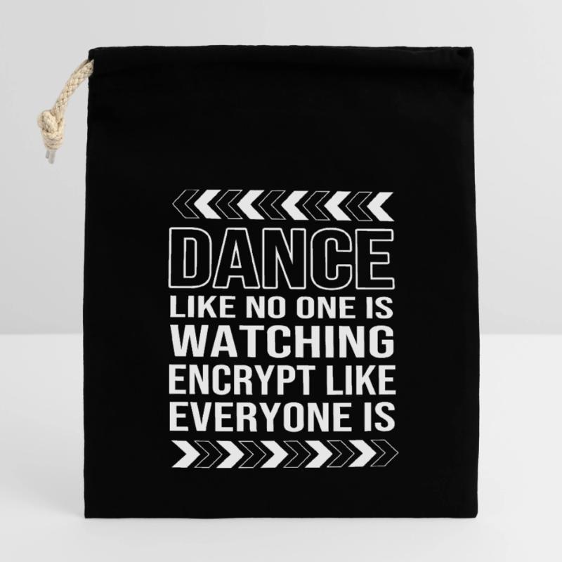 Cyber programmeur cybersécurité Hacker Sac cadeau en coton avec cordon (14 x 20 cm)