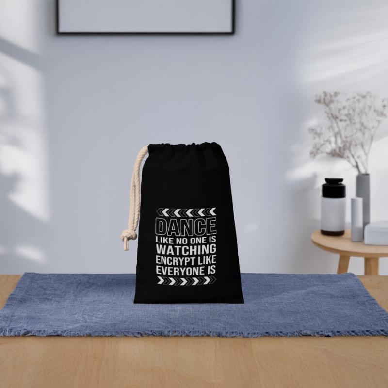 Cyber programmeur cybersécurité Hacker Sac cadeau en coton avec cordon (14 x 20 cm)