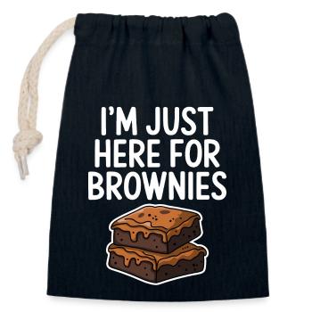 Brownies Spruch Gebäck Lustiges Brownie Geschenk - Verschließbarer Geschenkbeutel aus Baumwolle (14x20cm) - Navy - Vorne
