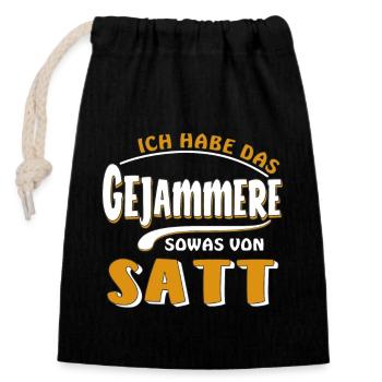 J’EN AI MARRE DE PLEURNICHER - Sac cadeau en coton avec cordon (14 x 20 cm) - noir - Devant