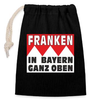 FRANCONIA AT THE TOP IN BAVARIA - Closable cotton gift bag (14x20cm) - black - Front