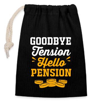 Retirement Pensioner Pensioner - Closable cotton gift bag (14x20cm) - black - Front