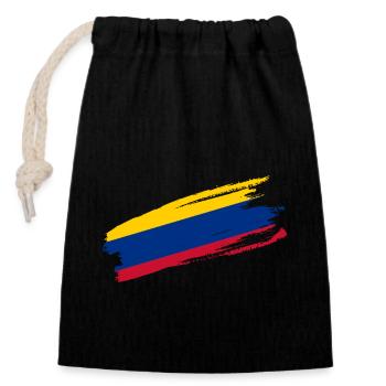 Kolumbien Colombia Medellin Urlaub Bogota Cali - Verschließbarer Geschenkbeutel aus Baumwolle (14x20cm) - Schwarz - Vorne