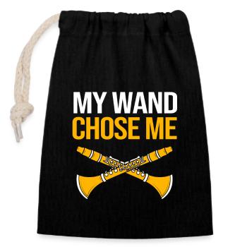 Clarinet - Closable cotton gift bag (14x20cm) - black - Front