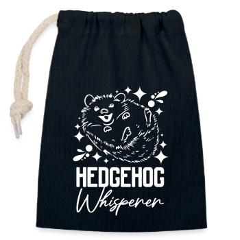 Hedgehog whisperer - Verschließbarer Geschenkbeutel aus Baumwolle (14x20cm) - Navy - Vorne