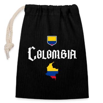 Colombie Colombie Medellín Vacances Bogota Cali - Sac cadeau en coton avec cordon (14 x 20 cm) - noir - Devant