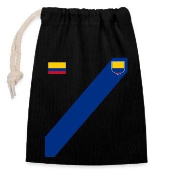 Kolumbien Colombia Medellin Urlaub Bogota Cali - Verschließbarer Geschenkbeutel aus Baumwolle (14x20cm) - Schwarz - Vorne