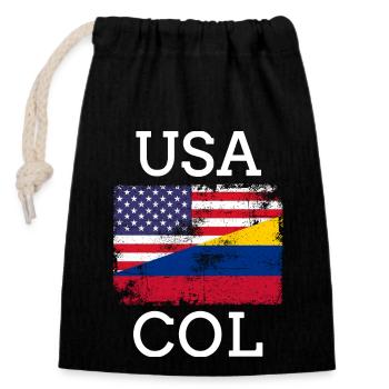 Colombie Colombie Medellín Vacances Bogota Cali - Sac cadeau en coton avec cordon (14 x 20 cm) - noir - Devant