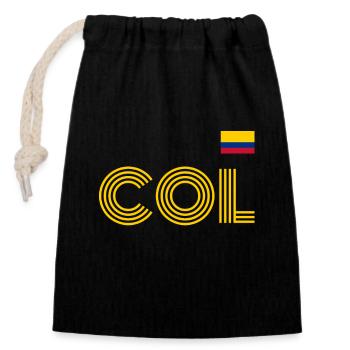 Colombie Colombie Medellín Vacances Bogota Cali - Sac cadeau en coton avec cordon (14 x 20 cm) - noir - Devant