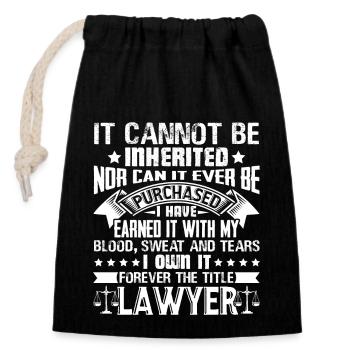 Lawyer Forever The Title Lawyer - Closable cotton gift bag (14x20cm) - black - Front