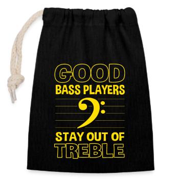 Clarinet - Closable cotton gift bag (14x20cm) - black - Front