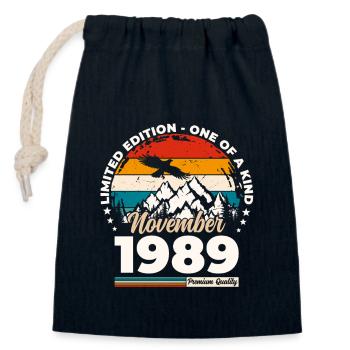 35th Birthday Original November 1989 Volume 89 - Closable cotton gift bag (14x20cm) - navy - Front