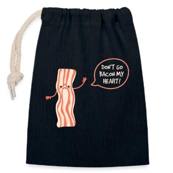 Don't Go Bacon My Heart Schweinefleisch Speck - Verschließbarer Geschenkbeutel aus Baumwolle (14x20cm) - Navy - Vorne