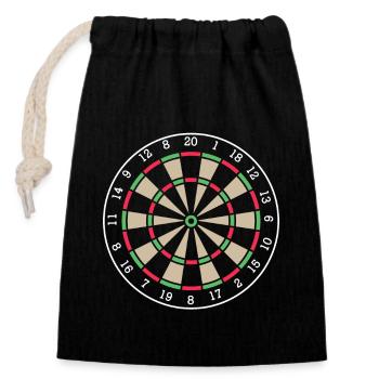 Dart Dart dards - Sac cadeau en coton avec cordon (14 x 20 cm) - noir - Devant
