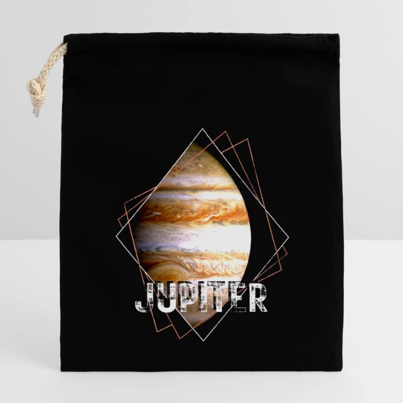 Jupiter planète système solaire Sac cadeau en coton avec cordon (14 x 20 cm)
