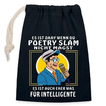 IF YOU DON'T LIKE PETRY SLAM - Closable cotton gift bag (14x20cm) - navy - Front