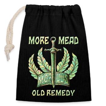 RENAISSANCE SWORD MORE MEAD - Closable cotton gift bag (14x20cm) - black - Front