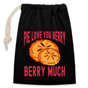 Pie Love You Berry Berry Baking - Closable cotton gift bag (14x20cm) - black - Front