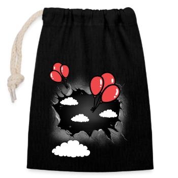 Balloon Celestial Sky Balloons - Closable cotton gift bag (14x20cm) - black - Front