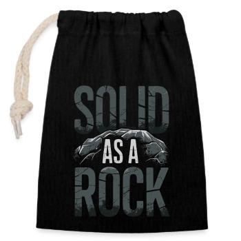 Enthusiast for collecting geology and - Closable cotton gift bag (14x20cm) - black - Front