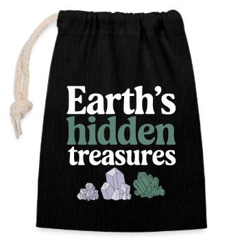 Enthusiast for collecting geology and - Closable cotton gift bag (14x20cm) - black - Front