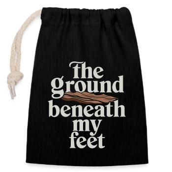 Enthusiast for collecting geology and - Closable cotton gift bag (14x20cm) - black - Front