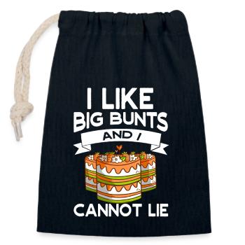 Patissier Big Bunts können beim Backen nicht liegen - Verschließbarer Geschenkbeutel aus Baumwolle (14x20cm) - Navy - Vorne